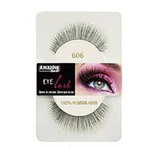 Amazing Shine Human Hair Eyelashes (1pc) (Options) - 606, 1pc