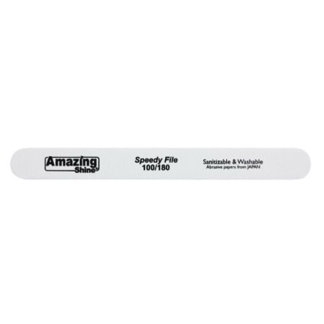 Amazing Shine 7" Speedy white nail file 100/180 Black Centre (12pk)