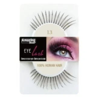 Amazing Shine Human Hair Eyelashes (1pc) (Options) - 13 - Brown, 1pc
