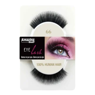 Amazing Shine Human Hair Eyelashes (1pc) (Options) - 66, 1pc