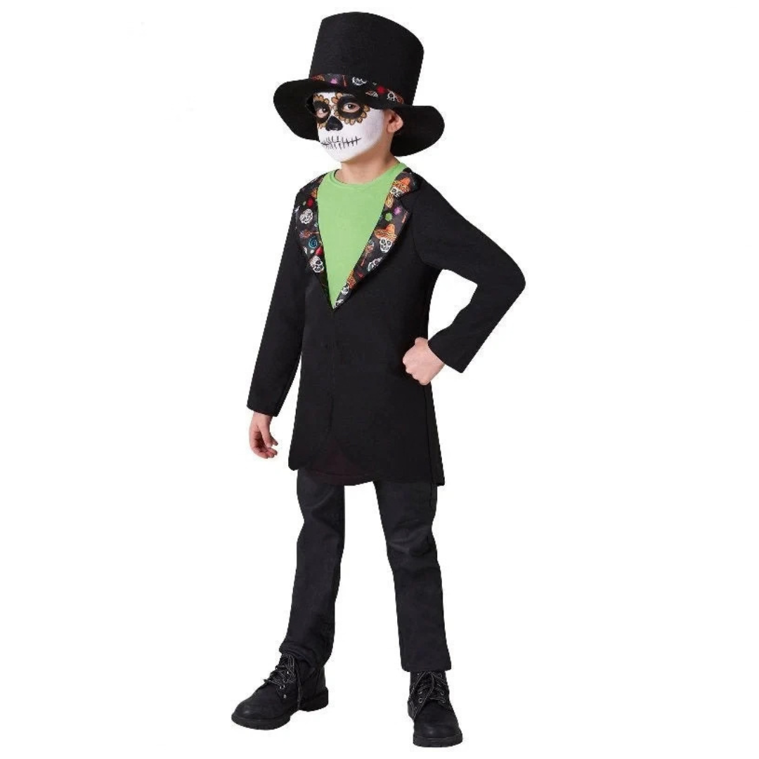 Boys Day Of The Dead Fancy Dress Costume (Options) (1pc)
