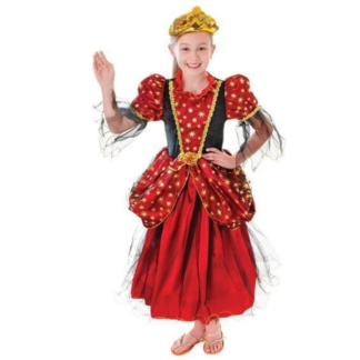 Girls Gold Star Princess Fancy Dress Costume - 7-8 Years (1pc)
