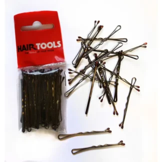 Hair Tools 2” Waved Hair Grips Brown (1pc)