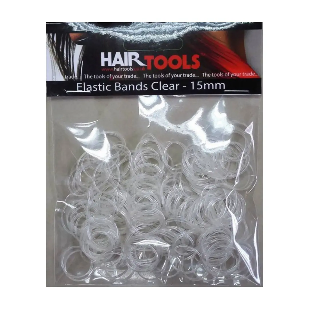 Hair Tools Clear Rubber Bands - 15mm (1pc)
