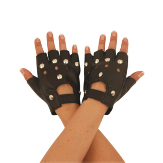 Henbrandt Adult Black Biker Gloves (1pc)