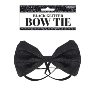 Henbrandt Black Glitter Bow Tie (1pc)