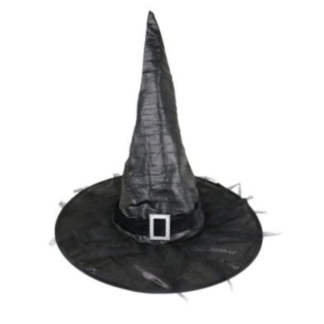 Henbrandt Black Satin Witches Hat (1pc)