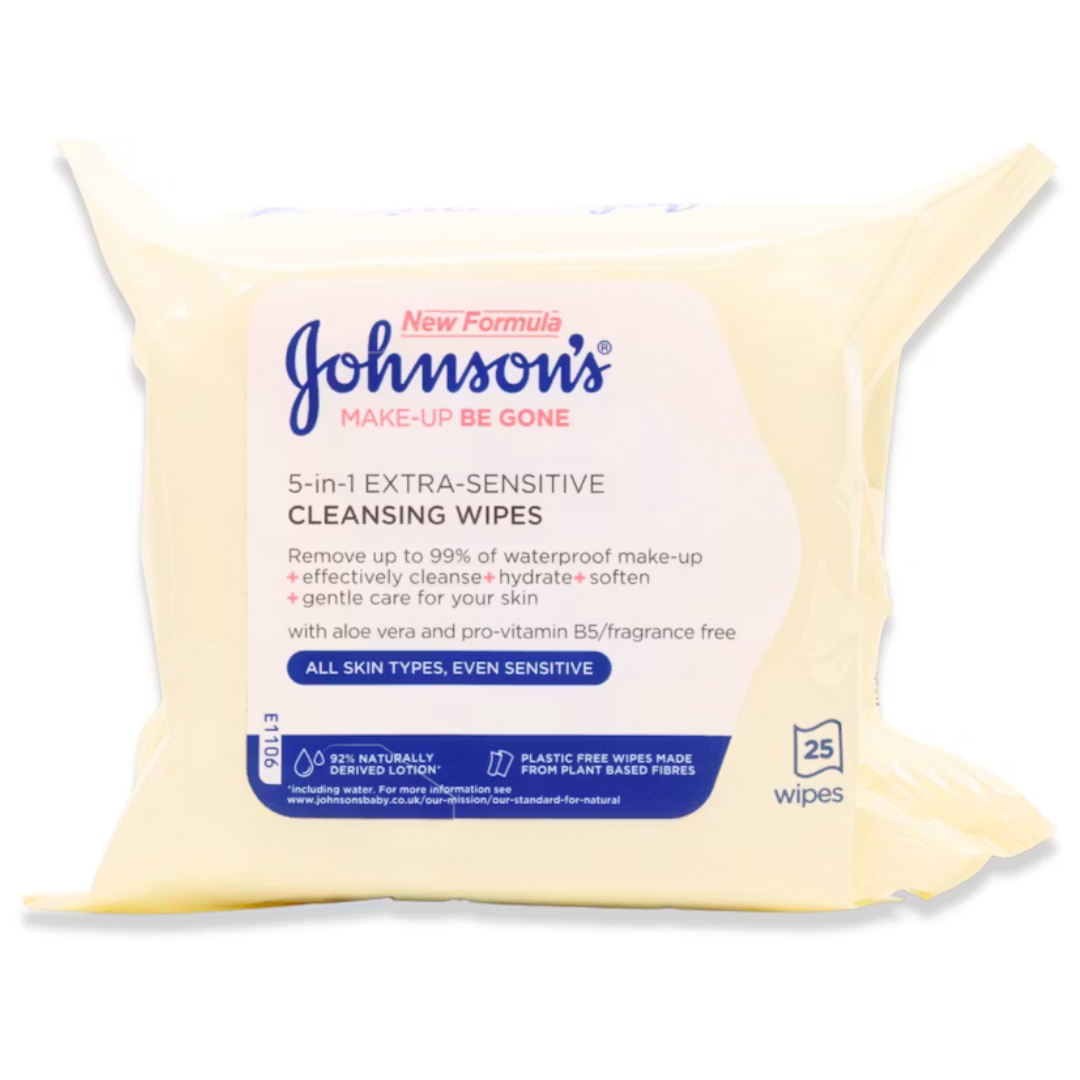 Johnson's Make Up Be Gone 5-in-1 Extra Sensitive Cleansing Wipes (6pcs)