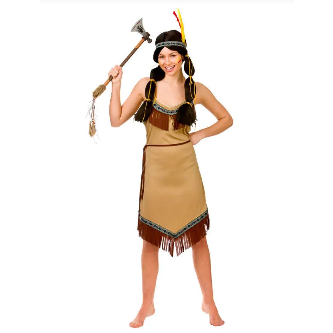 Ladies Native American Fancy Dress Costume - Small (1pc) - EF-2182