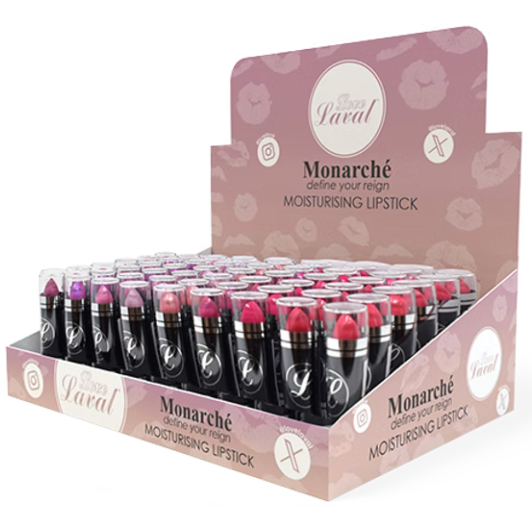 Love Laval Monarche Moisturising Lipstick Display (54pcs) (L1D2)
