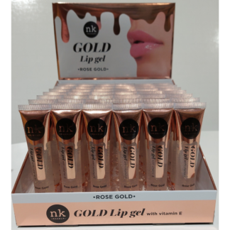 Nicka K NK Lip Gel Lip Gloss Display – Rose Gold (48pcs)