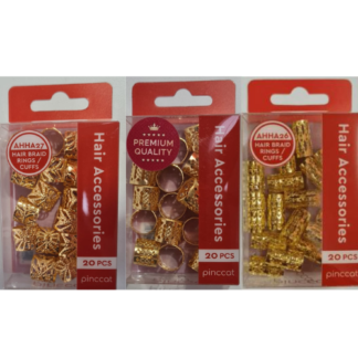 Pinccat Hair Braid Rings/ Cuffs 20pcs (6pk) (Options)