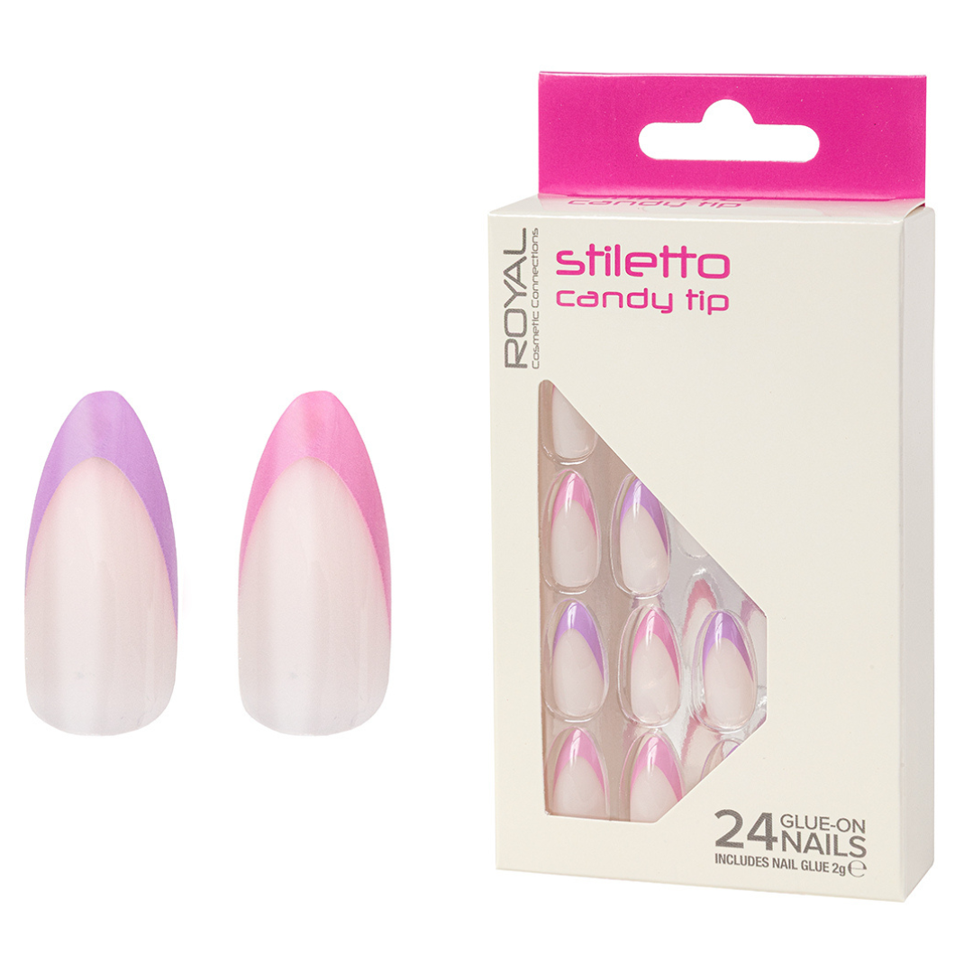 Royal 24 Stiletto False Nail Tips - Candy Tip (NNAI506) (6pcs)