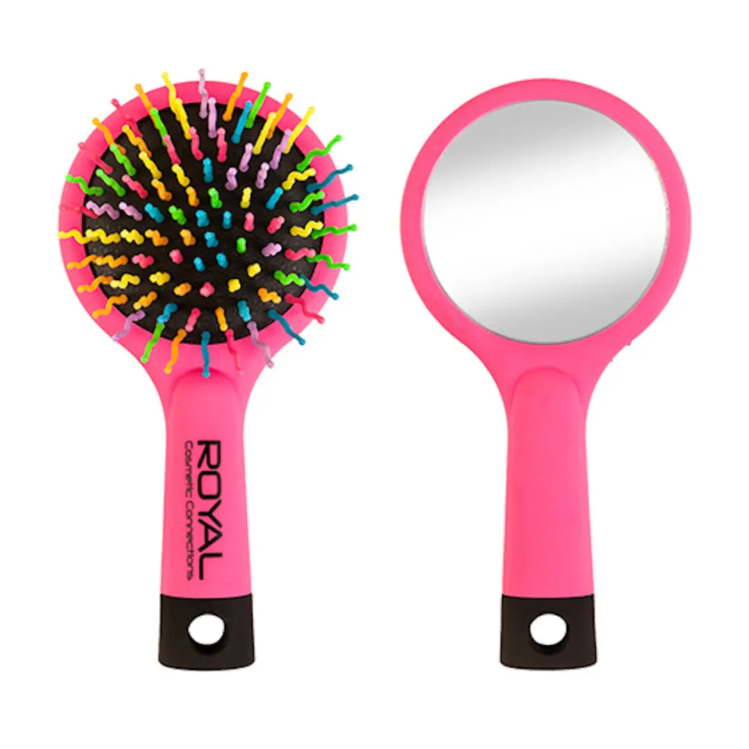 Royal Detangle Mini Brush With Mirror (12pcs)