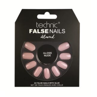 Technic Almond False Nails - Gloss Nude (6pcs)
