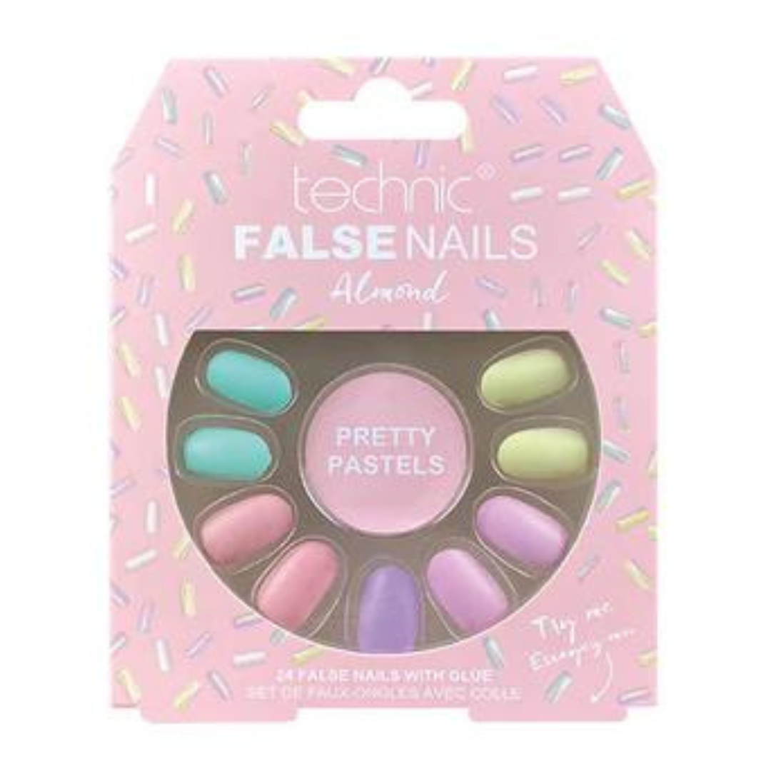Technic Almond False Nails - Pretty Pastels (6pcs)