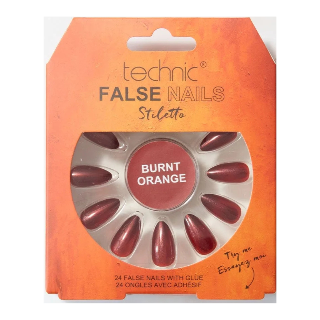 Technic False Stiletto Nails - Burnt Orange (6pcs) 24183