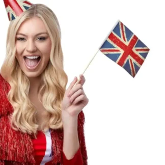 Union Jack Vintage Style Handheld Flags (1pc)