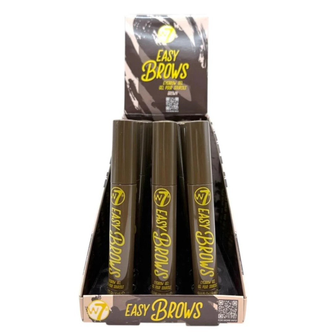 W7 Easy Brows Eyebrow Gel Display (24pcs)