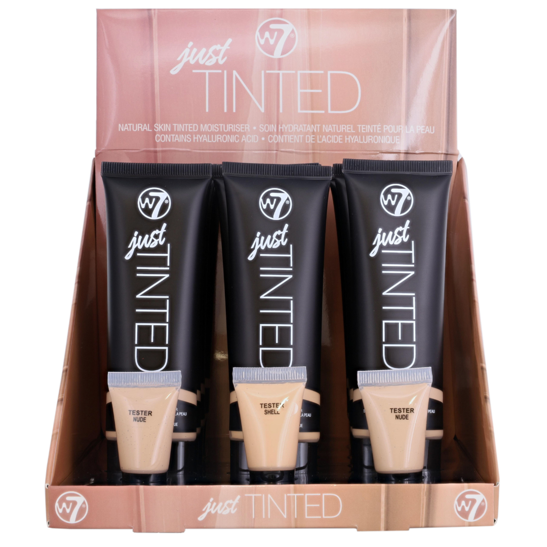 W7 Just Tinted Natural Skin Tinted Moisturiser Display (12pcs)