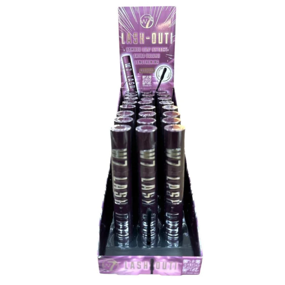 W7 Lash Out Mascara Display - Razzleberry (24pc)