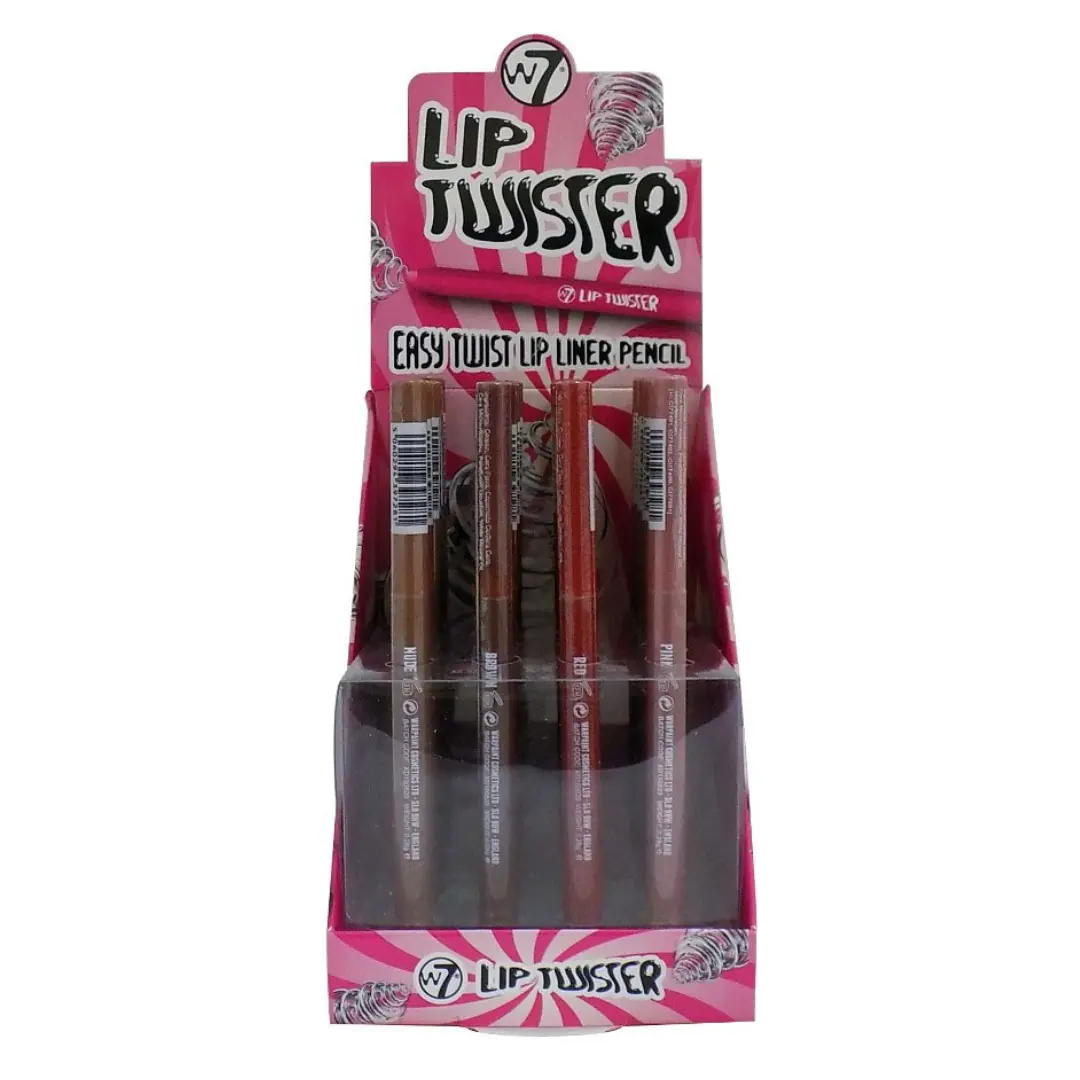 W7 Lip Twister Lip Liner Pencil Display - Assorted (24pc)
