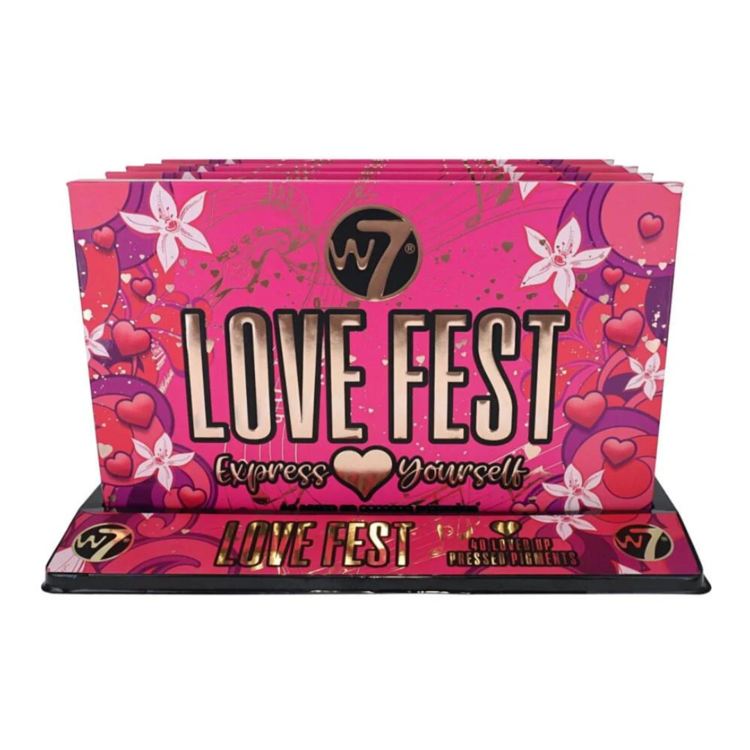W7 Love Fest Pressed Pigment Palette Display (6pcs)