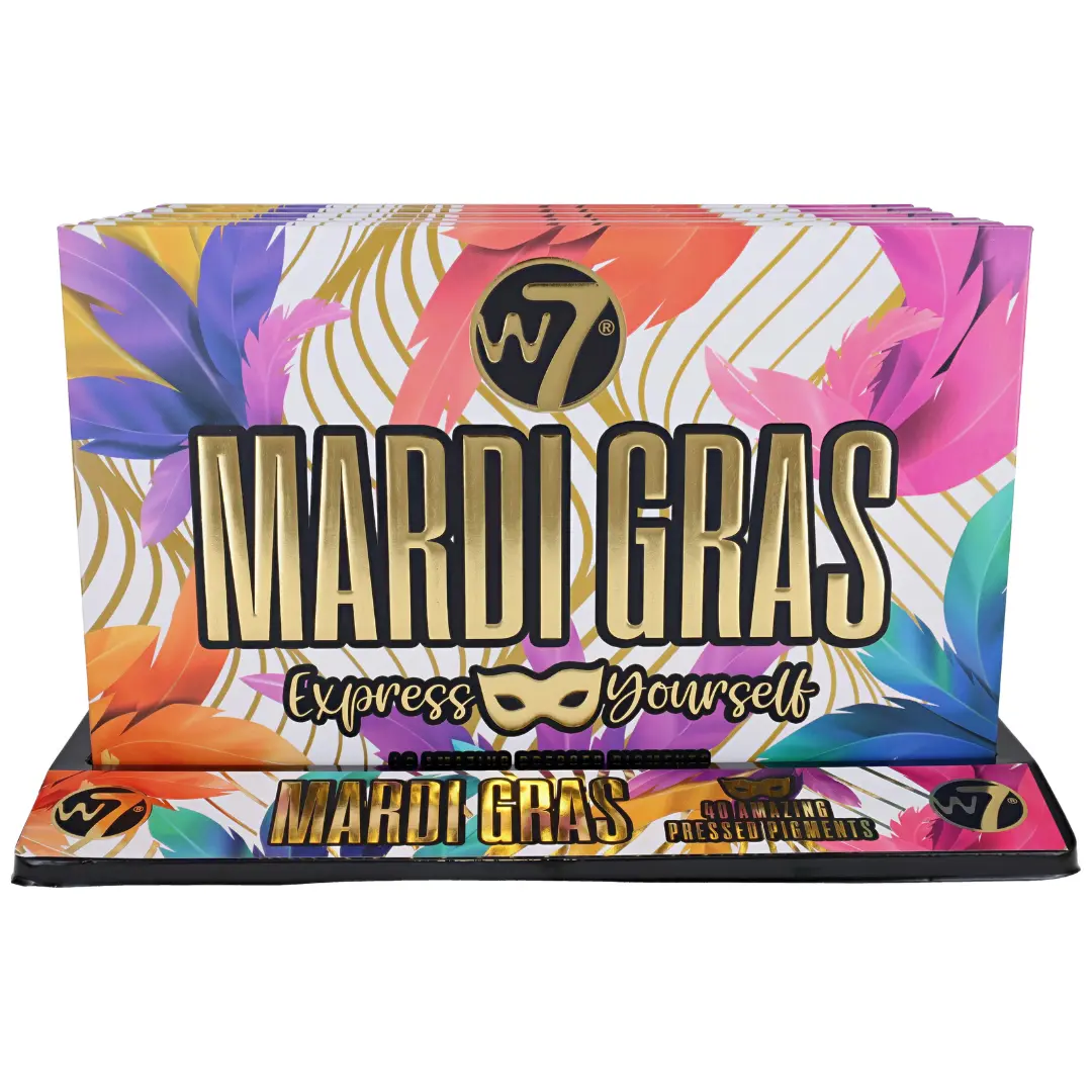 W7 Mardi Gras Pressed Pigment Eyeshadow Palette (1pc)