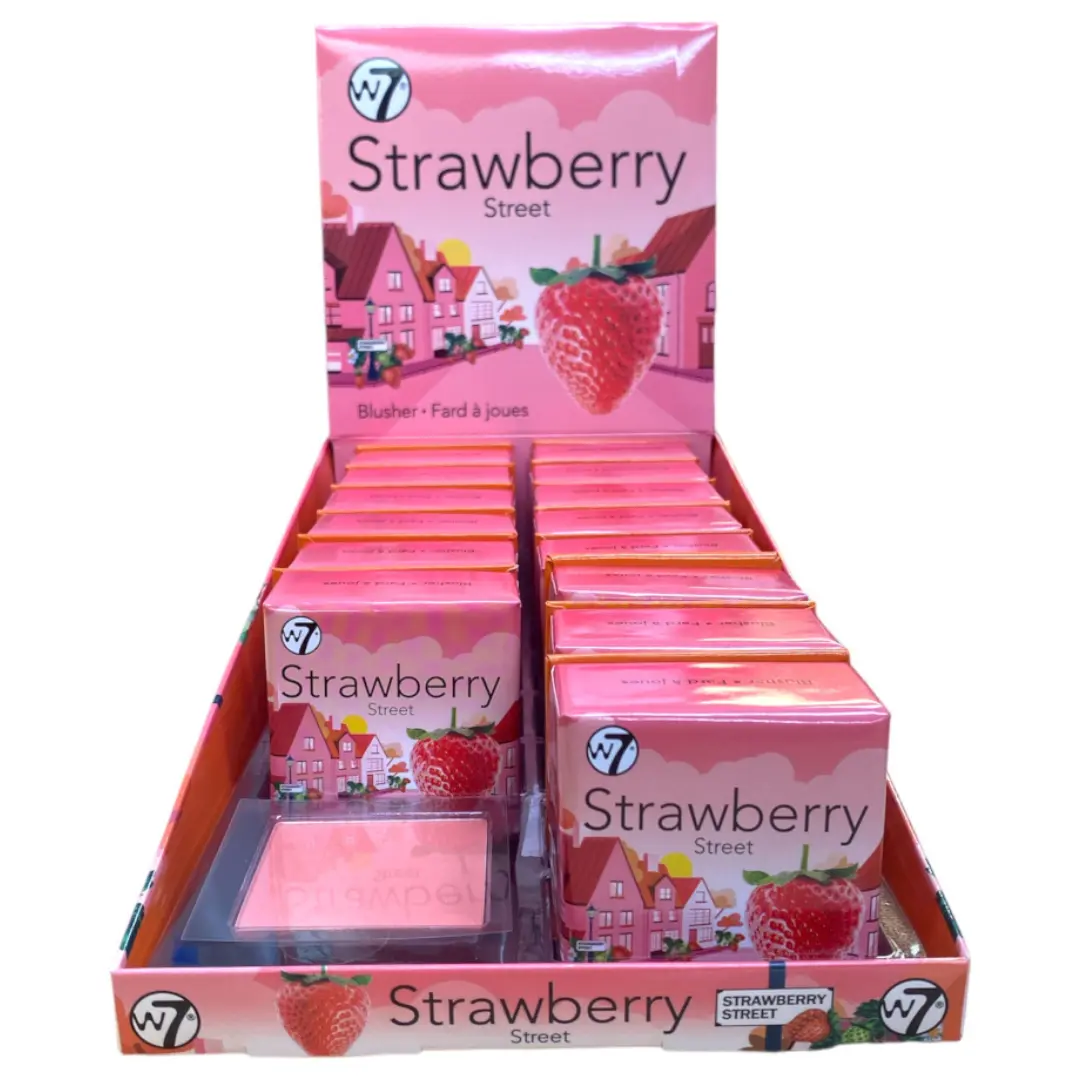 W7 Strawberry Street Blusher Display (14pcs)