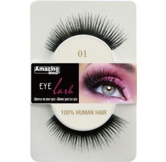 Amazing Shine Human Hair Eyelashes (1pc) (Options) - 01, 1pc