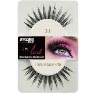 Amazing Shine Human Hair Eyelashes (1pc) (Options) - 38, 1pc