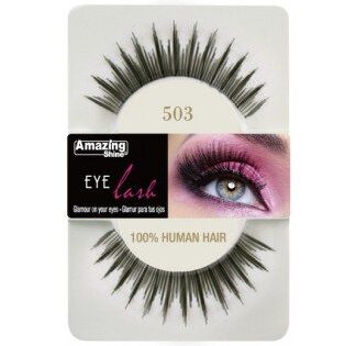 Amazing Shine Human Hair Eyelashes (1pc) (Options) - 503, 1pc